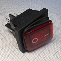 Переключатель влагозащищенный SB091 IP65 22*30мм on-off красный 100083 -