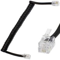Витой кабель RJ10 (4P4C) 1м черный